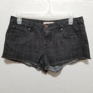 OP shorts 7 denim jean frayed hem